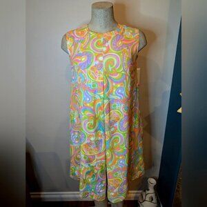 60's vintage iconic psychedelic disco shift dress. Couture Size 8/10.